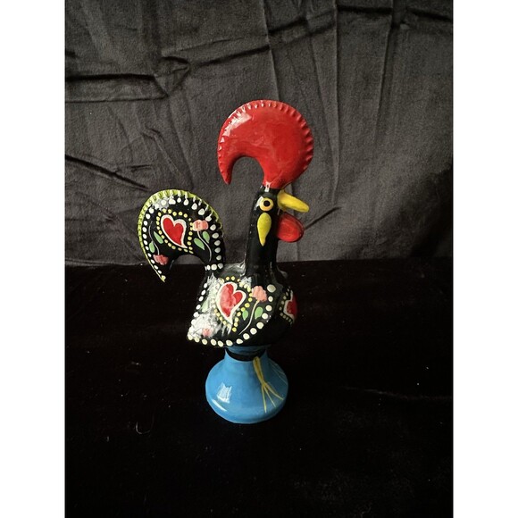 Vintage Russian Cast Metal Rooster, Figurine Is Handpainted, Folk Art 5.5” Tall - Picture 3 of 5